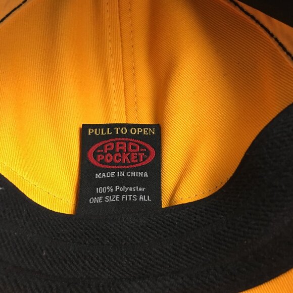 U.S. ARMY ARMY OF ONE BLACK & YELLOW HAT WITH HIDDEN PRO POCKET ALL-STAR APPAREL - Picture 5 of 6
